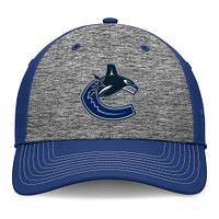 Men's Fanatics Gray/Blue Vancouver Canucks Fundamental Top Shelf 2-Tone Flex Hat