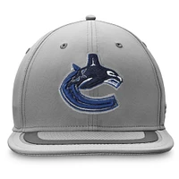 Men's Fanatics Gray Vancouver Canucks Authentic Pro Home Ice Snapback Hat
