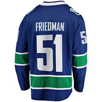Men's Fanatics Mark Friedman Blue Vancouver Canucks Home Premier Breakaway Player Jersey