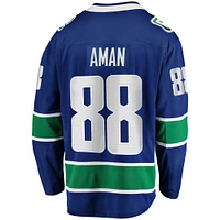 Men's Fanatics Nils Aman Blue Vancouver Canucks Home Premier Breakaway Player Jersey