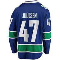 Men's Fanatics Noah Juulsen Blue Vancouver Canucks Home Premier Breakaway Player Jersey
