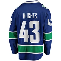 Men's Fanatics Quinn Hughes Blue Vancouver Canucks Home Premier Breakaway Player - Jersey