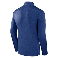 Men's Fanatics  Royal Vancouver Canucks Authentic Pro Quarter-Zip Pullover Top