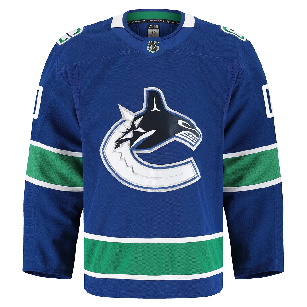 Men's Fanatics Royal Vancouver Canucks Home Authentic Pro Custom Jersey