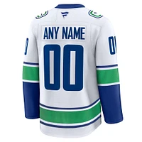 Men's Fanatics White Vancouver Canucks Away Premium Custom Jersey