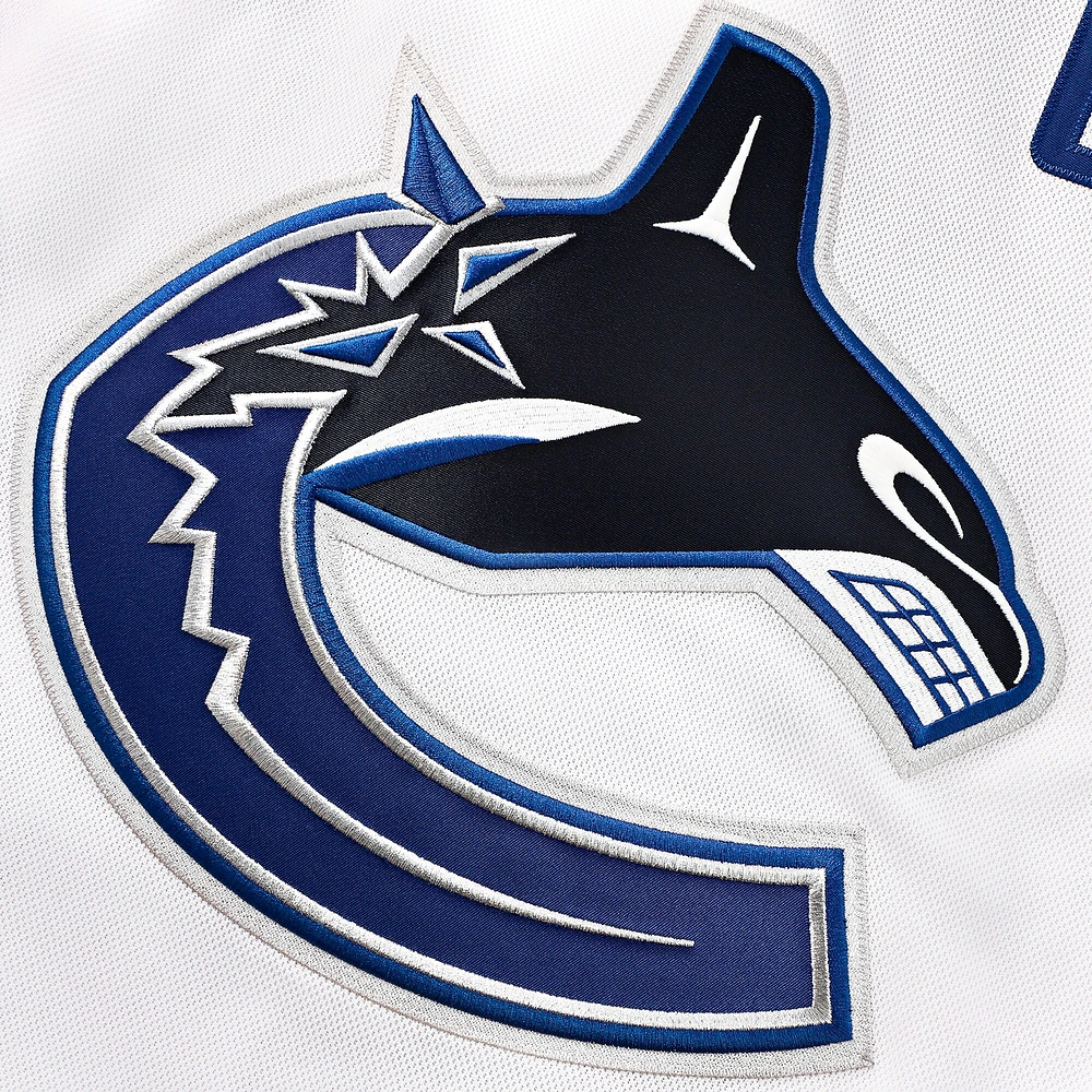 Men's Fanatics White Vancouver Canucks Away Premium Custom Jersey