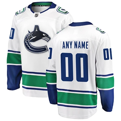 Men's Fanatics White Vancouver Canucks Premier Breakaway - Custom Jersey