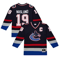 Maillot de jeu puissance bleu marine Markus Naslund pour homme des Vancouver Canucks 2003-04