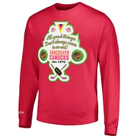 Men's Mitchell & Ness Pink Vancouver Canucks Watermelon Sugar High Pullover Sweatshirt