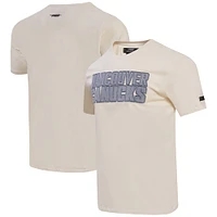 T-shirt Pro Standard Vancouver Canucks Varsity Blues crème pour homme