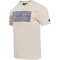 T-shirt Pro Standard Vancouver Canucks Varsity Blues crème pour homme