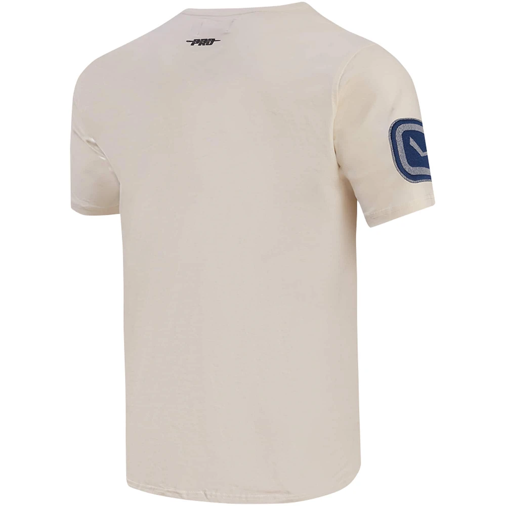 T-shirt Pro Standard Vancouver Canucks Varsity Blues crème pour homme