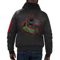 Men's Starter x Ty Mopkins Black Vancouver Canucks History Month Satin - Full-Zip Jacket