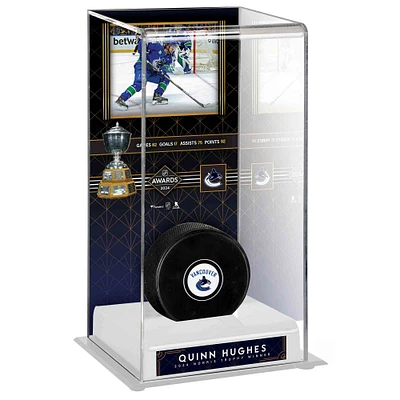 Quinn Hughes Vancouver Canucks 2024 Norris Trophy Winner Deluxe Tall Hockey Display Case
