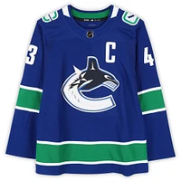 Quinn Hughes Vancouver Canucks Autographed Blue adidas Authentic Jersey with "2024 Norris" & "17G - 75A - 92 Pts" Inscriptions