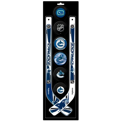 The Sports Vault Vancouver Canucks Mini bâton de hockey et rondelle en mousse huit pièces