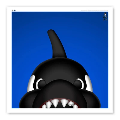 Canucks de Vancouver 12" x 12" Fin la baleine affiche imprimée