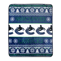 Vancouver Canucks 2-Pack 50" x 60" Holiday Throw Blanket and Cushion Set