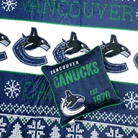 Vancouver Canucks 2-Pack 50" x 60" Holiday Throw Blanket and Cushion Set