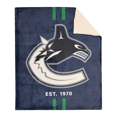 Couverture Sherpa Superlux 50 po x 60 po des Canucks de Vancouver