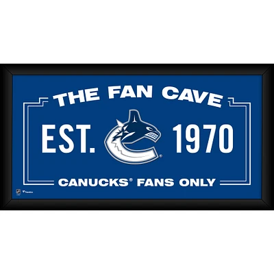 Collage encadré de grotte de fans des Canucks de Vancouver 10 po x 20 po