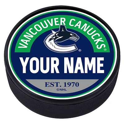 Canucks de Vancouver - Rondelle texturée en bloc personnalisée