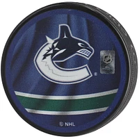 Vasily Podkolzin Vancouver Canucks Autographed Reverse Retro Logo Hockey Puck