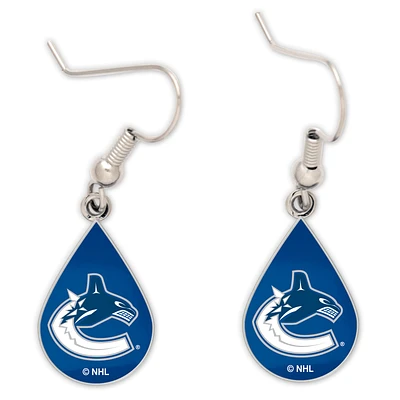 WinCraft Vancouver Canucks Boucles d'oreilles pendantes en forme de larme