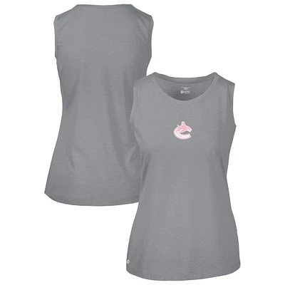 Women's Levelwear  Gray Vancouver Canucks Mother's Day Macy Core Logo Tank Top