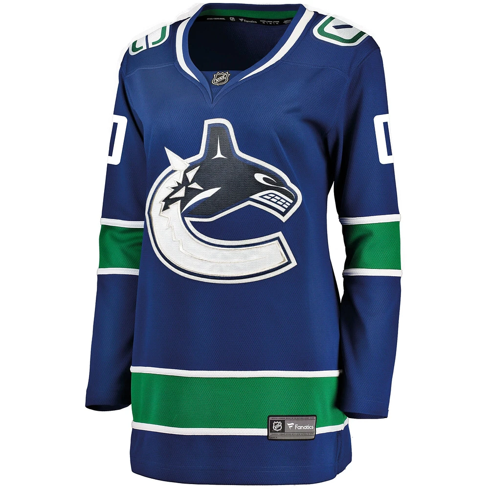 Women's Fanatics Blue Vancouver Canucks Breakaway Home Custom - Jersey