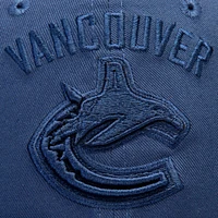 Women's Fanatics  Vancouver Canucks Blue/White Iconic Lockup Adjustable Trucker Hat