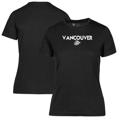 T-shirt capsule Maddox City pour femme des Vancouver Canucks de Levelwear noir