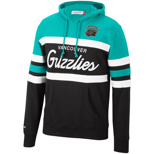Pull pour hommes Mitchell & Ness Black/Turquoise Vancouver Grizzlies Head Coach - Chandail à capuchon