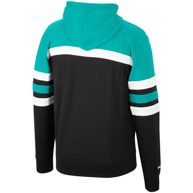 Pull pour hommes Mitchell & Ness Black/Turquoise Vancouver Grizzlies Head Coach - Chandail à capuchon