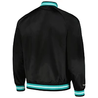 Men's Mitchell & Ness Vancouver Grizzlies Hardwood Classics Throwback Wordmark Raglan Full-Snap Jacket