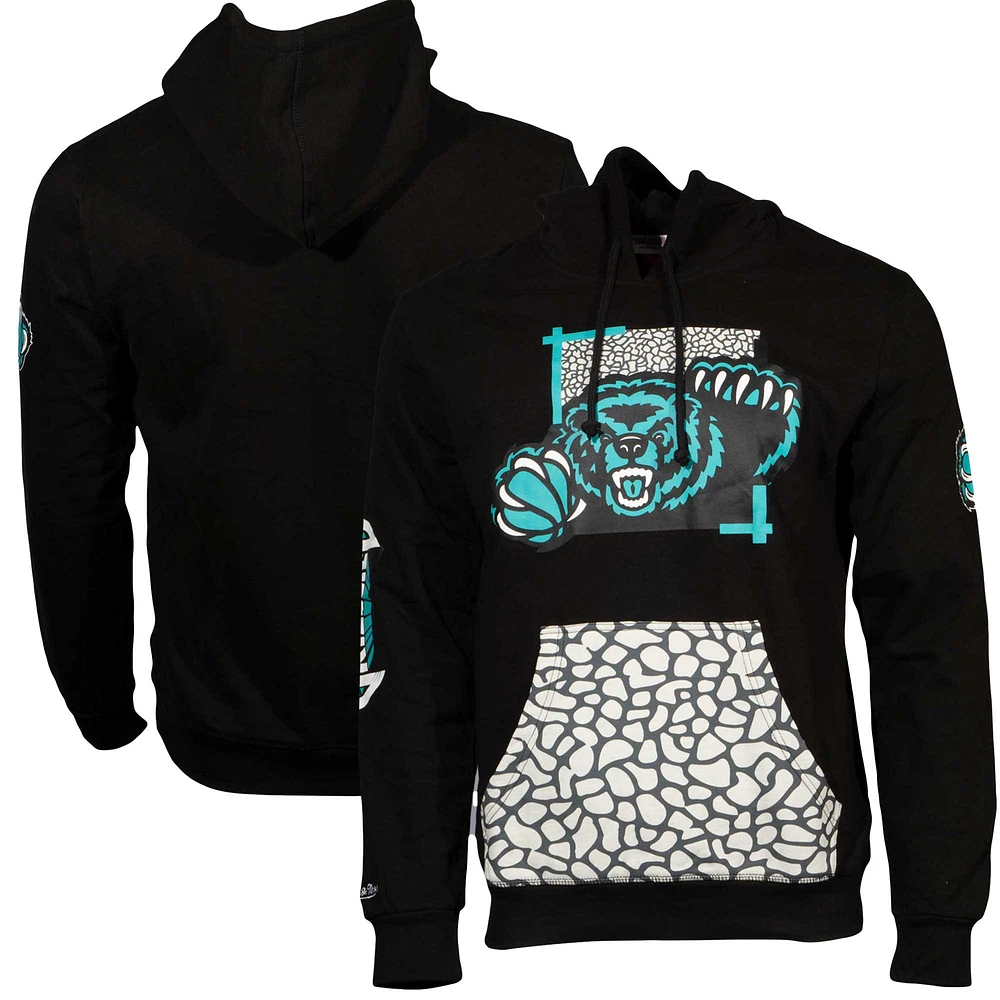 Men's Mitchell & Ness Black Vancouver Grizzlies Tough Skin Pullover Hoodie