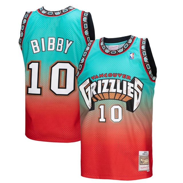 Mitchell & Ness Mike Bibby Teal/Red Vancouver Grizzlies - Maillot de joueur Fadeaway Swingman 1998/99