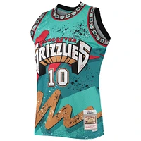 Men's Mitchell & Ness Mike Bibby Teal Vancouver Grizzlies Hardwood Classics 1998/99 Hyper Hoops Swingman Jersey