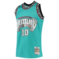 Men's Mitchell & Ness Mike Bibby Turquoise Vancouver Grizzlies 1996/97 Hardwood Classics NBA 75th Anniversary Diamond Swingman Jersey