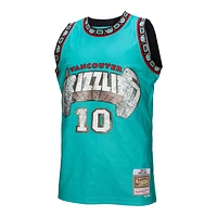 Men's Mitchell & Ness Mike Bibby Turquoise Vancouver Grizzlies 1998/99 Hardwood Classics 75th Anniversary Diamond Swingman - Jersey