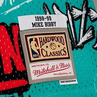 Men's Mitchell & Ness Mike Bibby Turquoise Vancouver Grizzlies 1998/99 Hardwood Classics Slap Sticker Swingman - Jersey