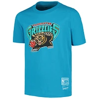Youth Mitchell & Ness Turquoise Vancouver Grizzlies Hardwood Classics Retro Logo T-Shirt