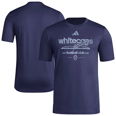 T-shirt d'avant-match bleu marine adidas Vancouver Whitecaps FC pour homme