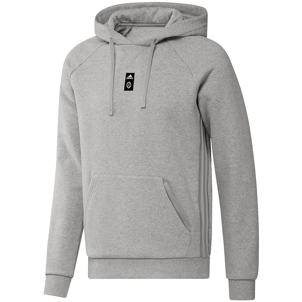 Chandail à capuchon raglan Travel Vancouver Whitecaps FC adidas gris chiné pour homme