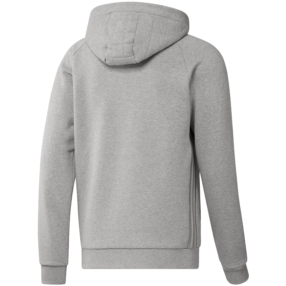 Chandail à capuchon raglan Travel Vancouver Whitecaps FC adidas gris chiné pour homme