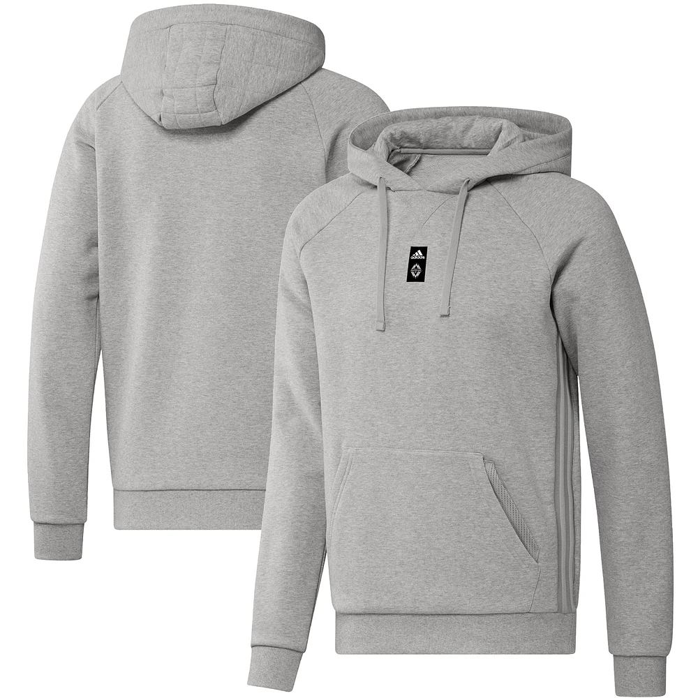 Chandail à capuchon raglan Travel Vancouver Whitecaps FC adidas gris chiné pour homme