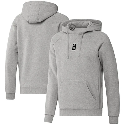 Chandail à capuchon raglan Travel Vancouver Whitecaps FC adidas gris chiné pour homme