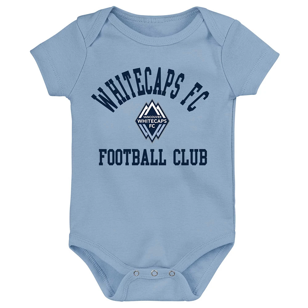 Newborn & Infant Vancouver Whitecaps FC Team Logo Three-Pack Bodysuit Set