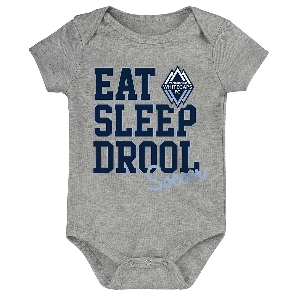 Newborn & Infant Vancouver Whitecaps FC Team Logo Three-Pack Bodysuit Set