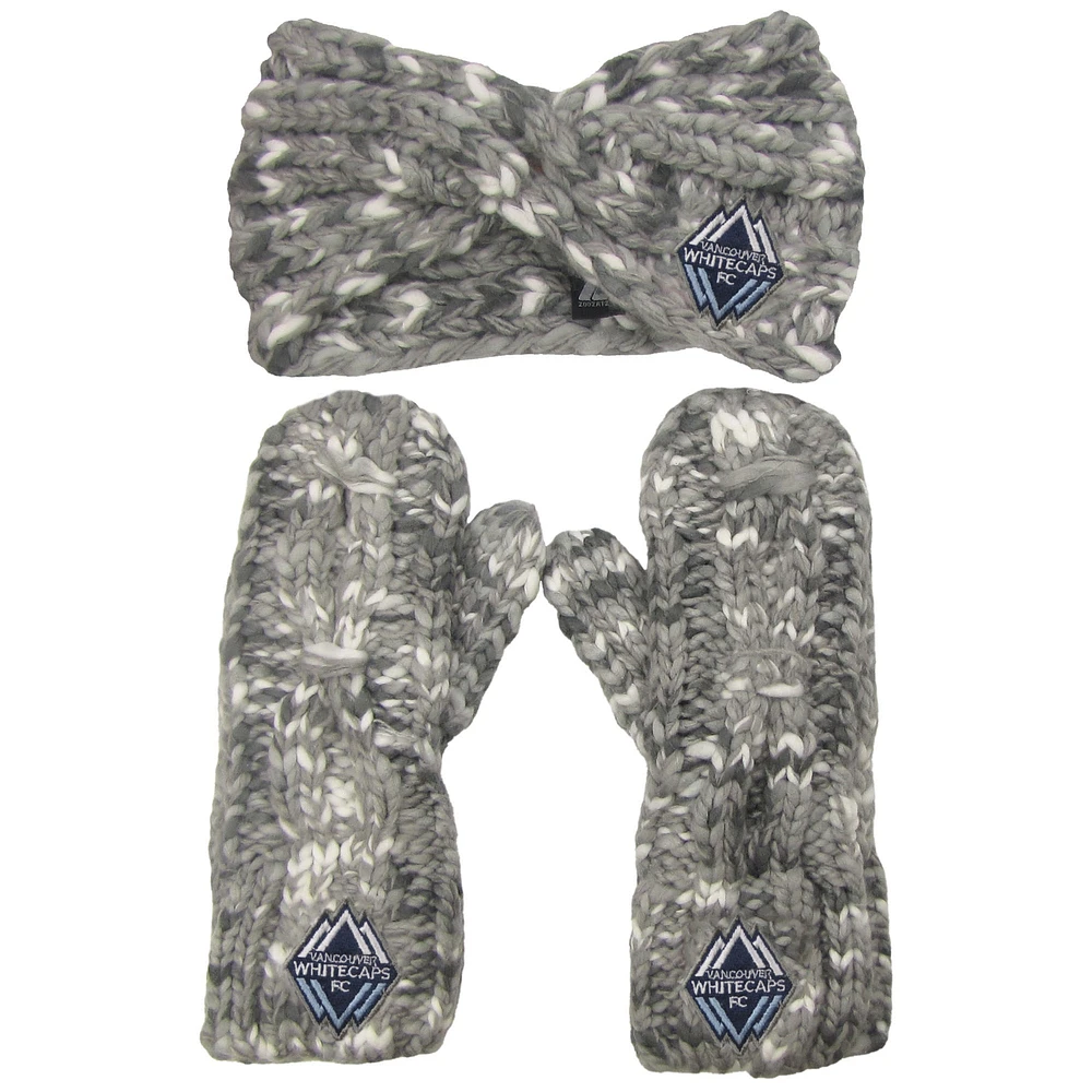 Women's ZooZatz Vancouver Whitecaps FC Marled - Headband & Mittens Set